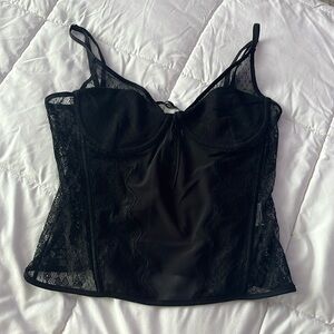 White fox black corset size S.